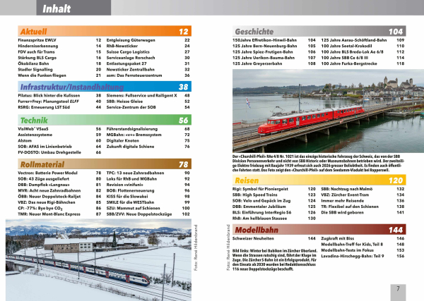 Bahn-Jahrbuch 2026 Inhaltsverzeichnis